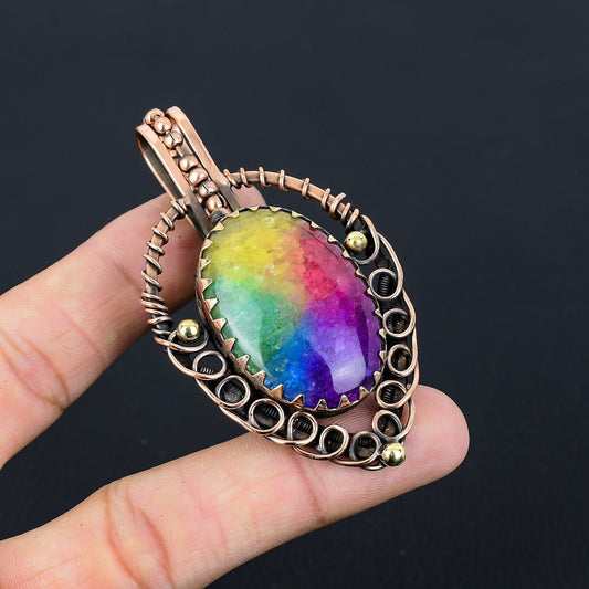 Rainbow Solar Quartz Gemstone Pendant
