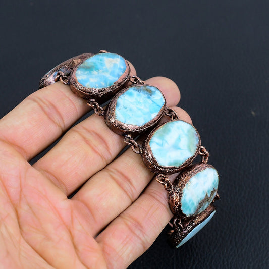 Blue Larimar Gemstone Bracelet