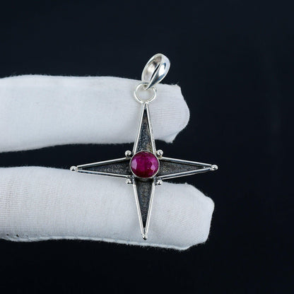 Red Kashmir Ruby Gemstone Pendant