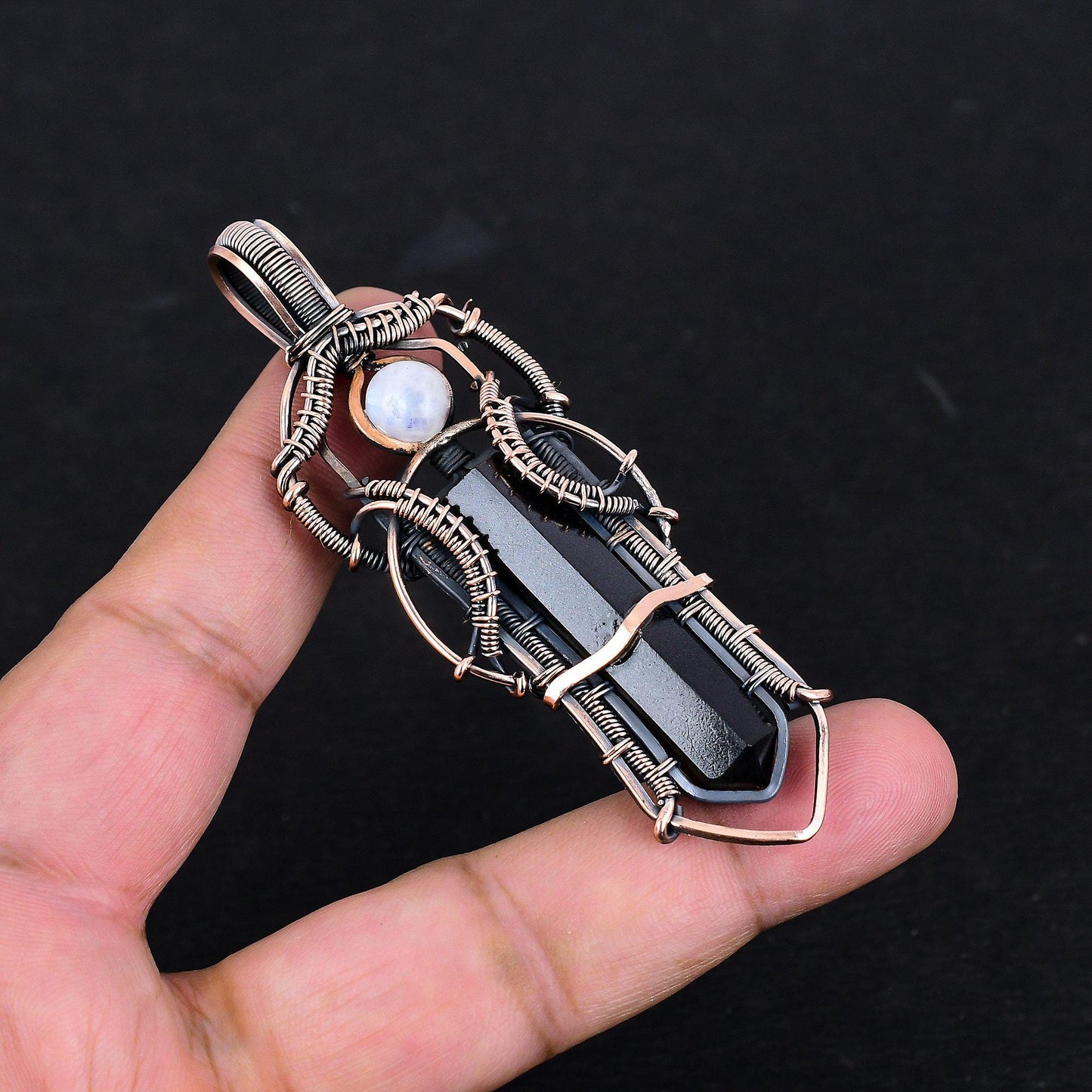 Black Tourmaline Gemstone Pendant