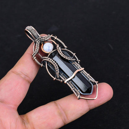 Black Tourmaline Gemstone Pendant