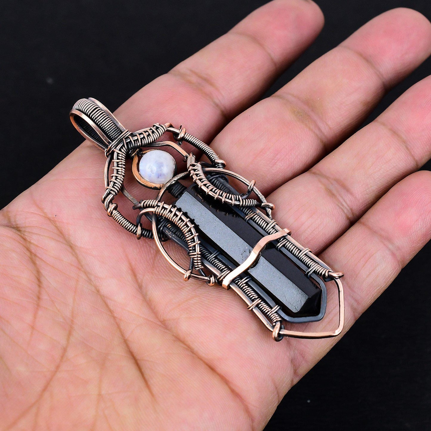 Black Tourmaline Gemstone Pendant