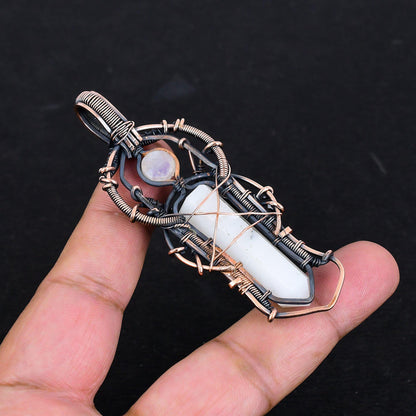 Rainbow Moonstone Gemstone Pendant