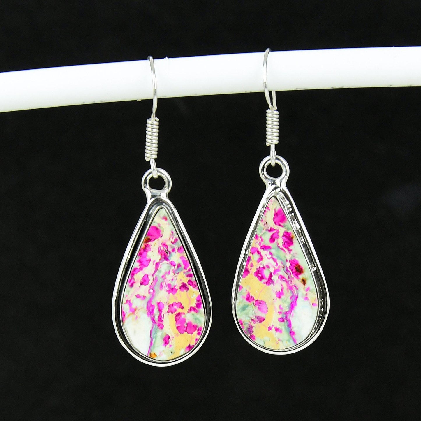 Purple Sea Sediment Gemstone Earrings