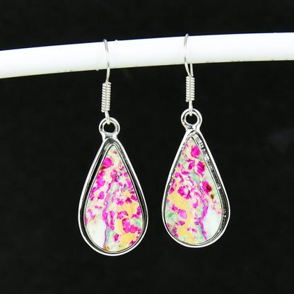 Purple Sea Sediment Gemstone Earrings
