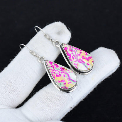 Purple Sea Sediment Gemstone Earrings