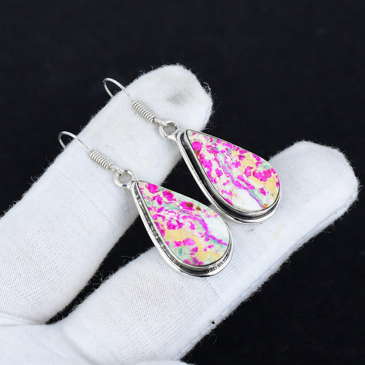 Purple Sea Sediment Gemstone Earrings
