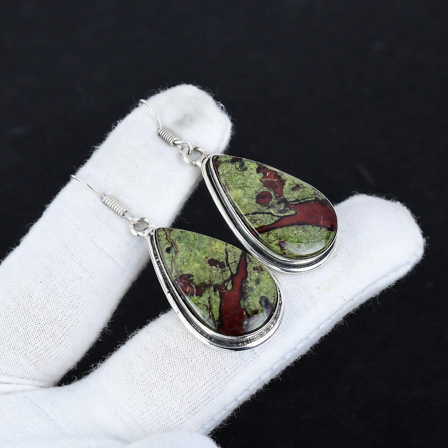Red Dragonblood Gemstone Earring