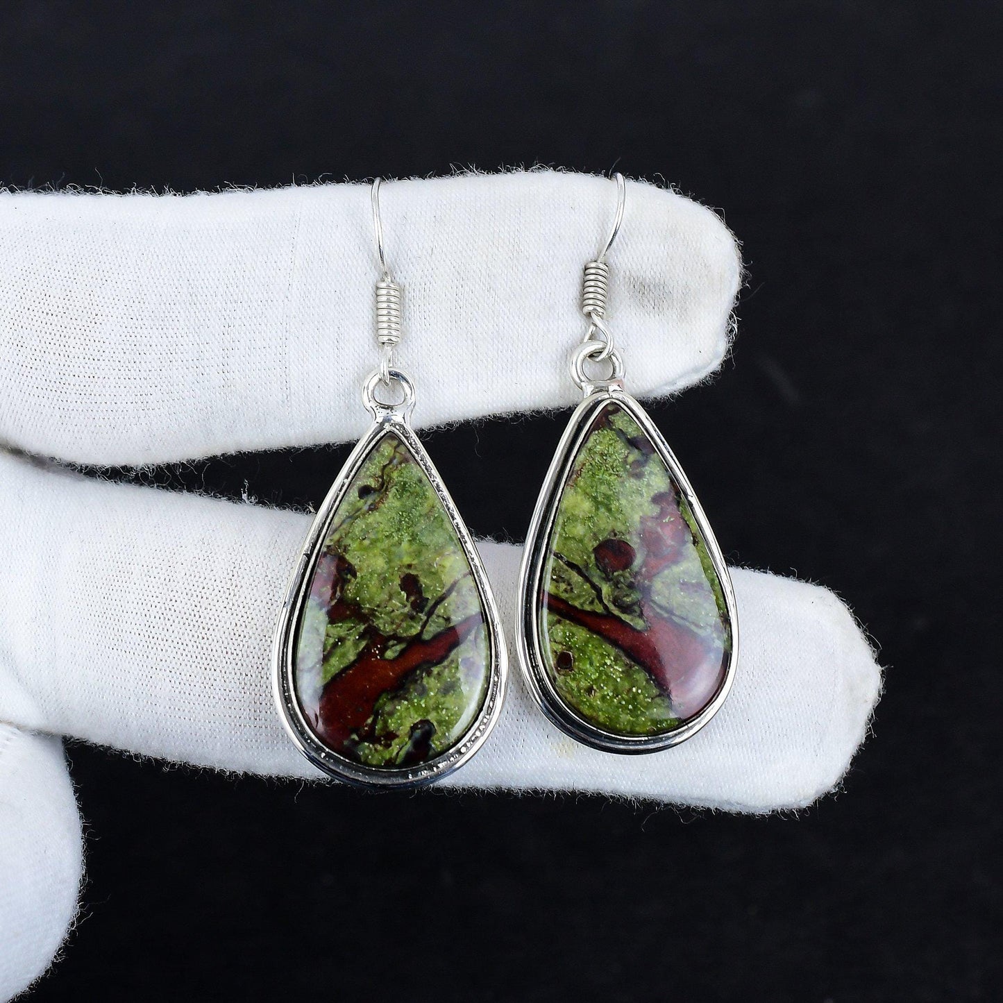 Red Dragonblood Gemstone Earring