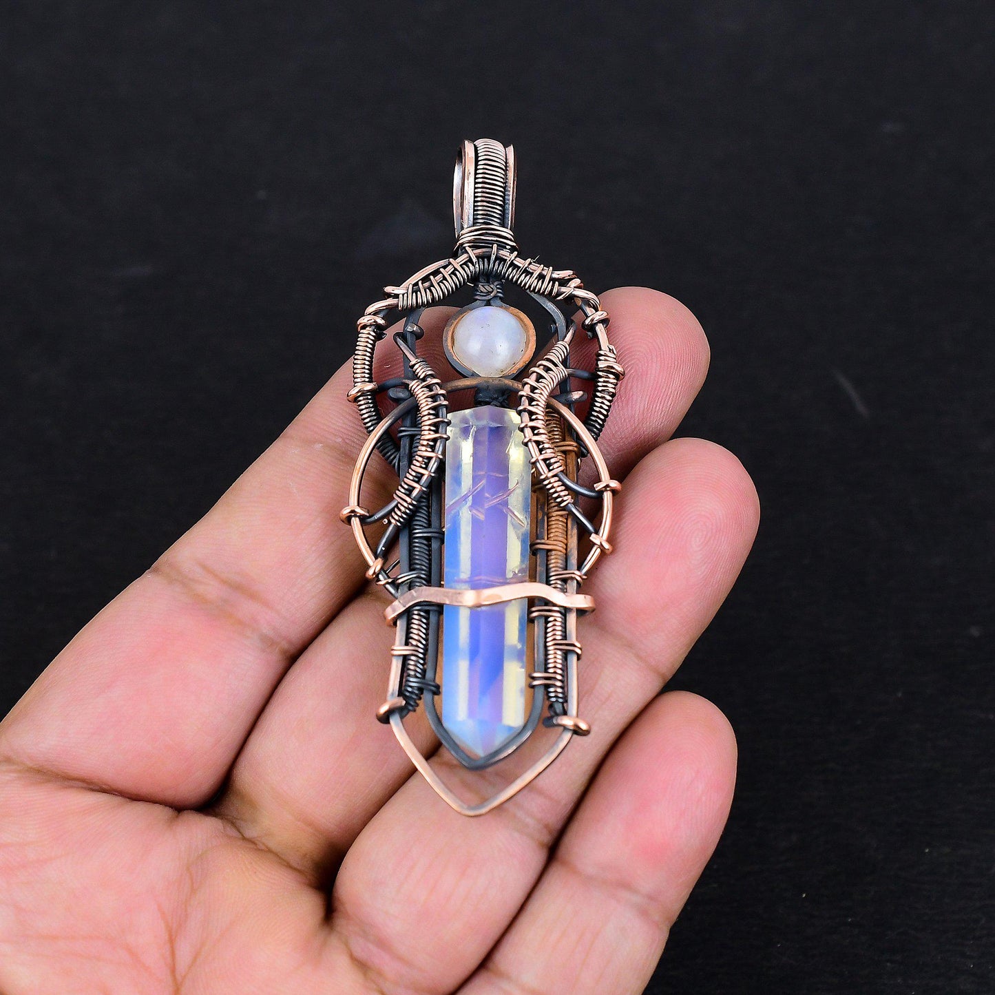 Milky White Opal Gemstone Pendant