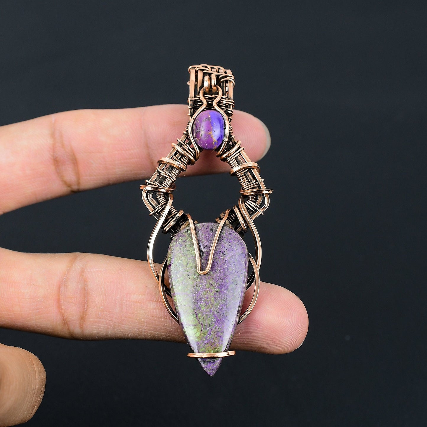 Purple Purpurite Gemstone Pendant