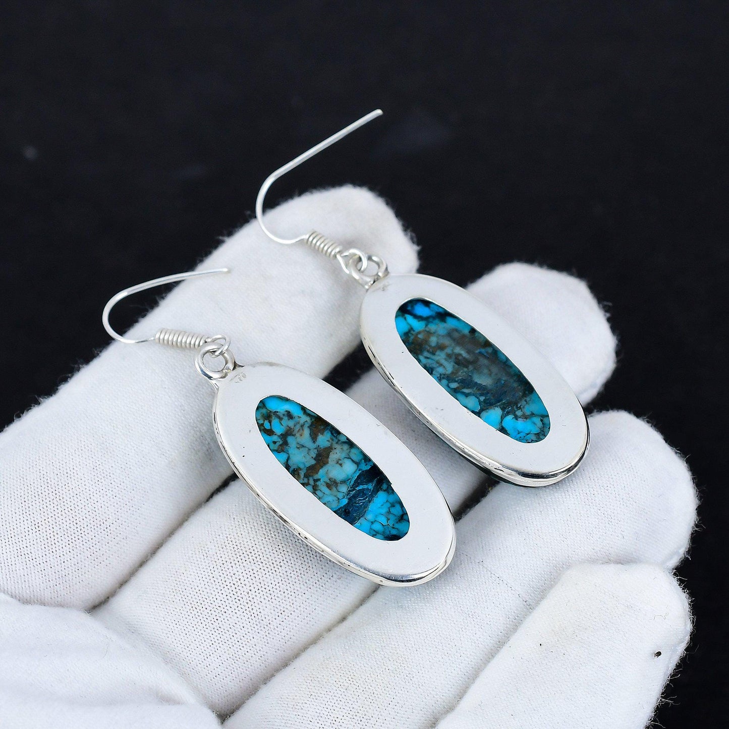 Turquoise Gemstone Teardrop Earrings