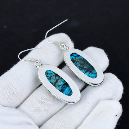 Turquoise Gemstone Teardrop Earrings