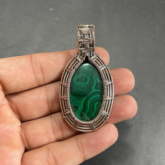 Green Malachite Gemstone Pendant