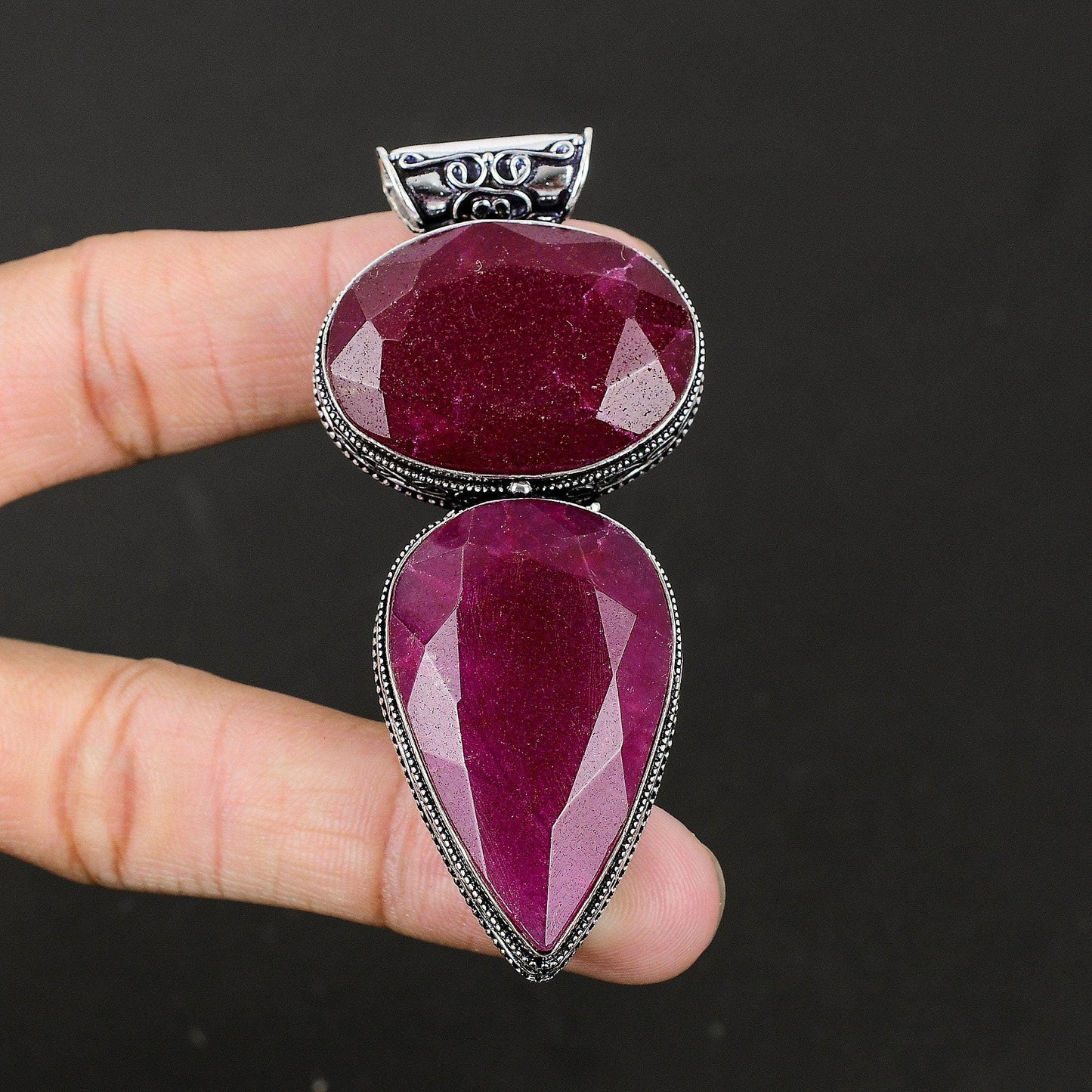 Red Ruby Gemstone Pendant