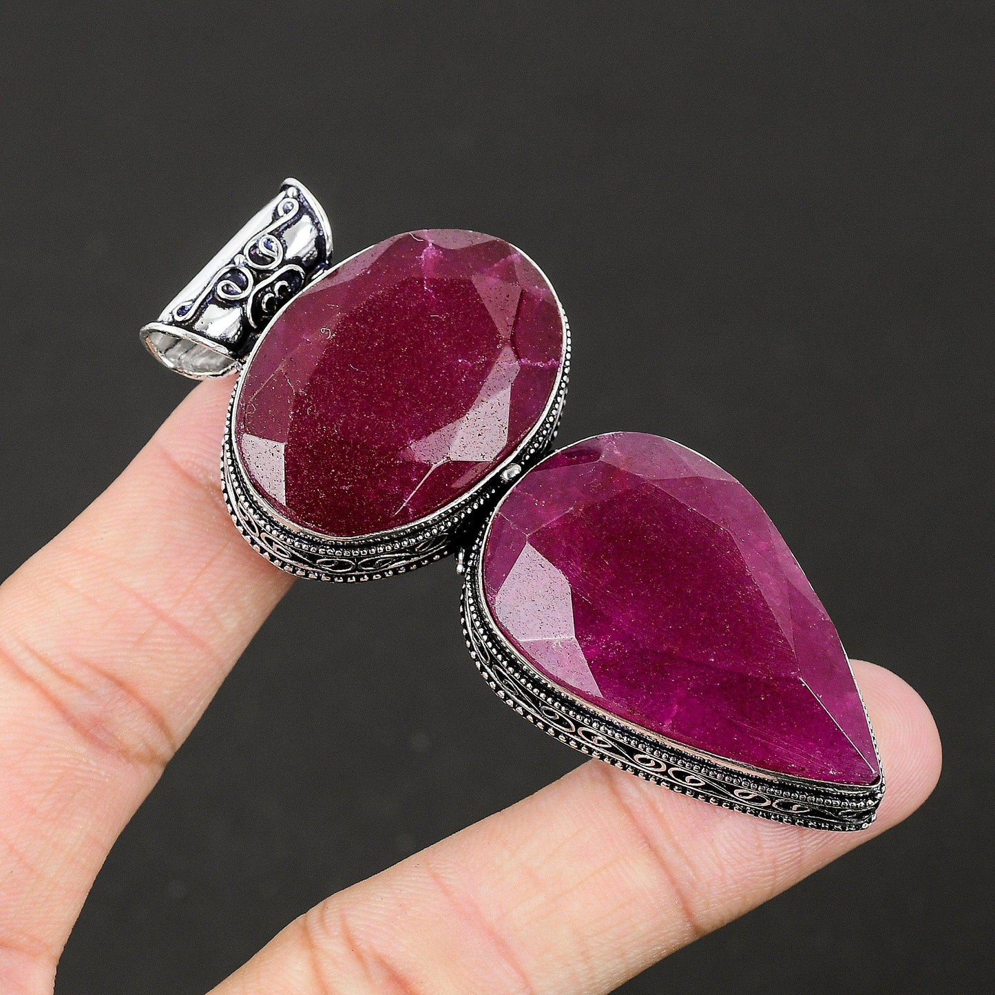 Red Ruby Gemstone Pendant