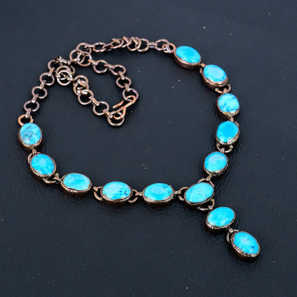 Turquoise Gemstone Copper Necklace