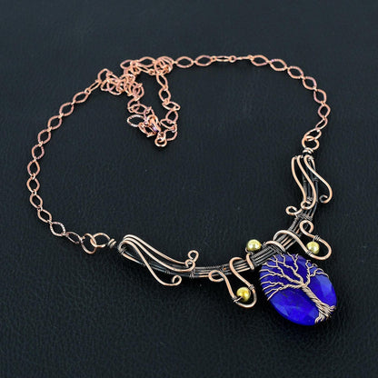 Blue Sapphire Gemstone Necklace