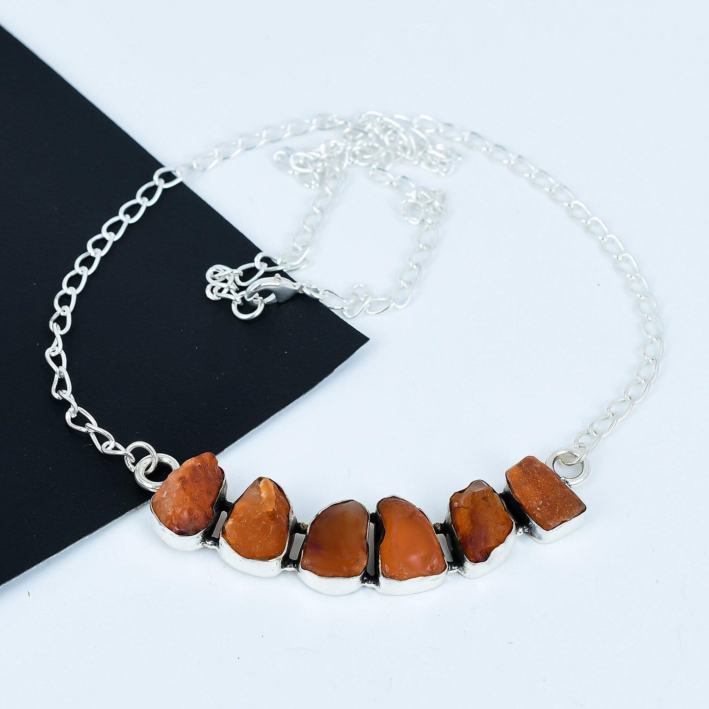 Orange Carnelian Gemstone Necklace