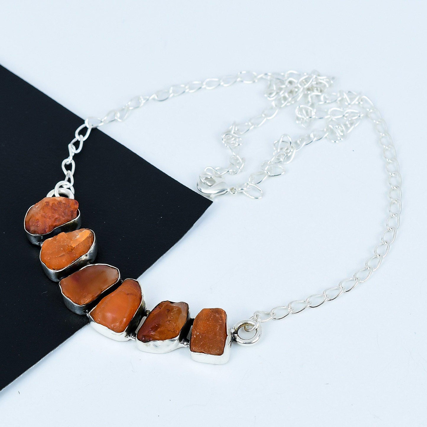Orange Carnelian Gemstone Necklace