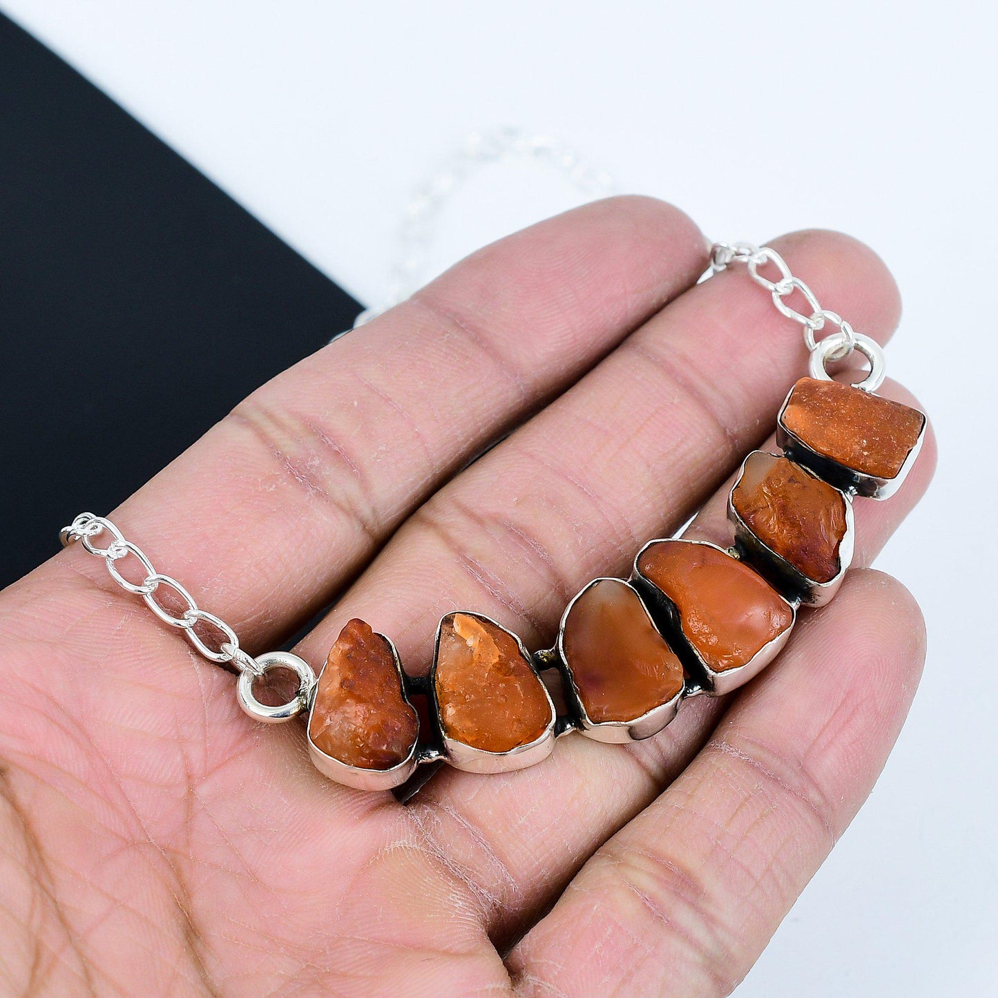 Orange Carnelian Gemstone Necklace