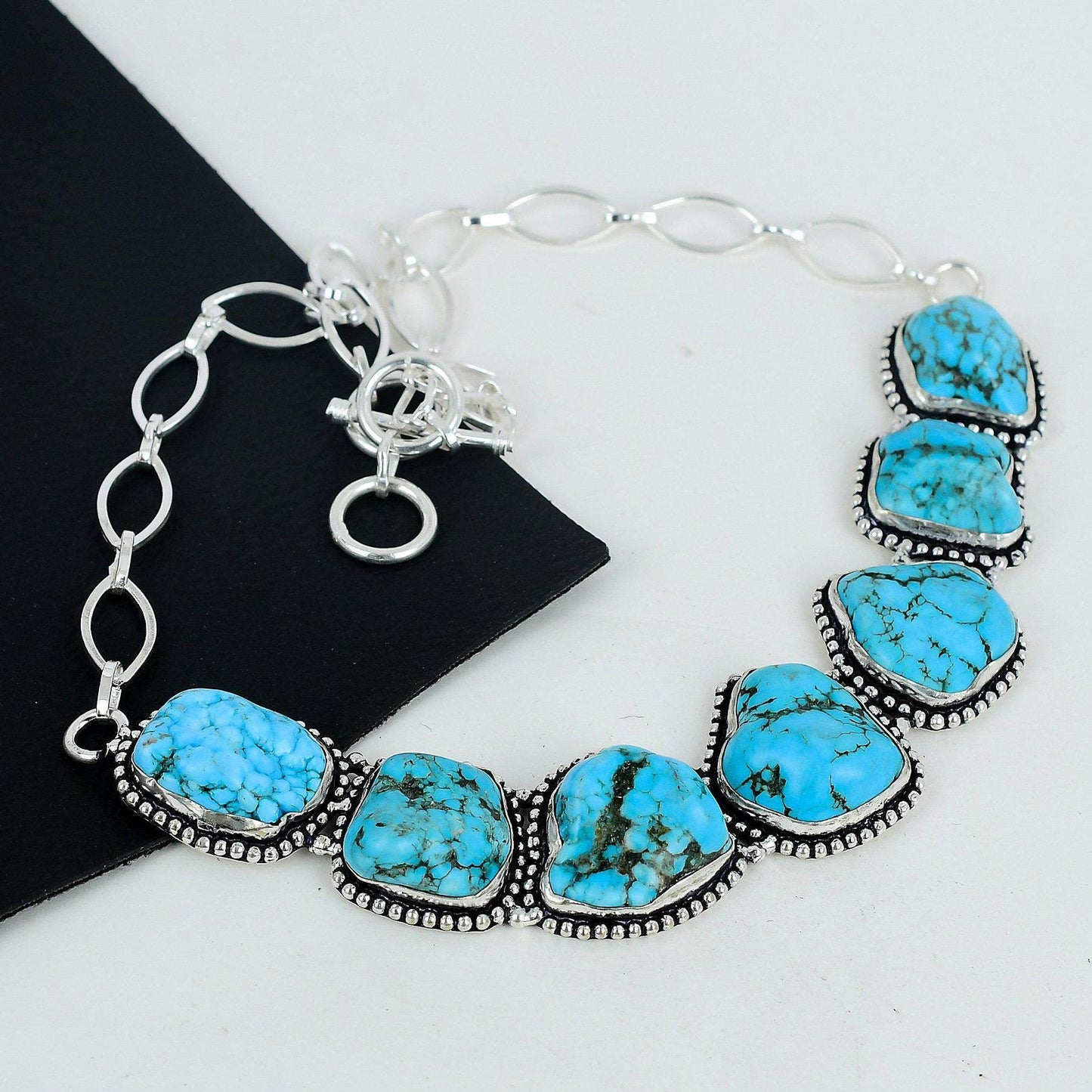 Blue Turquoise Gemstone Necklace