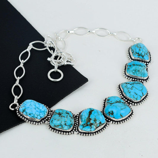 Blue Turquoise Gemstone Necklace