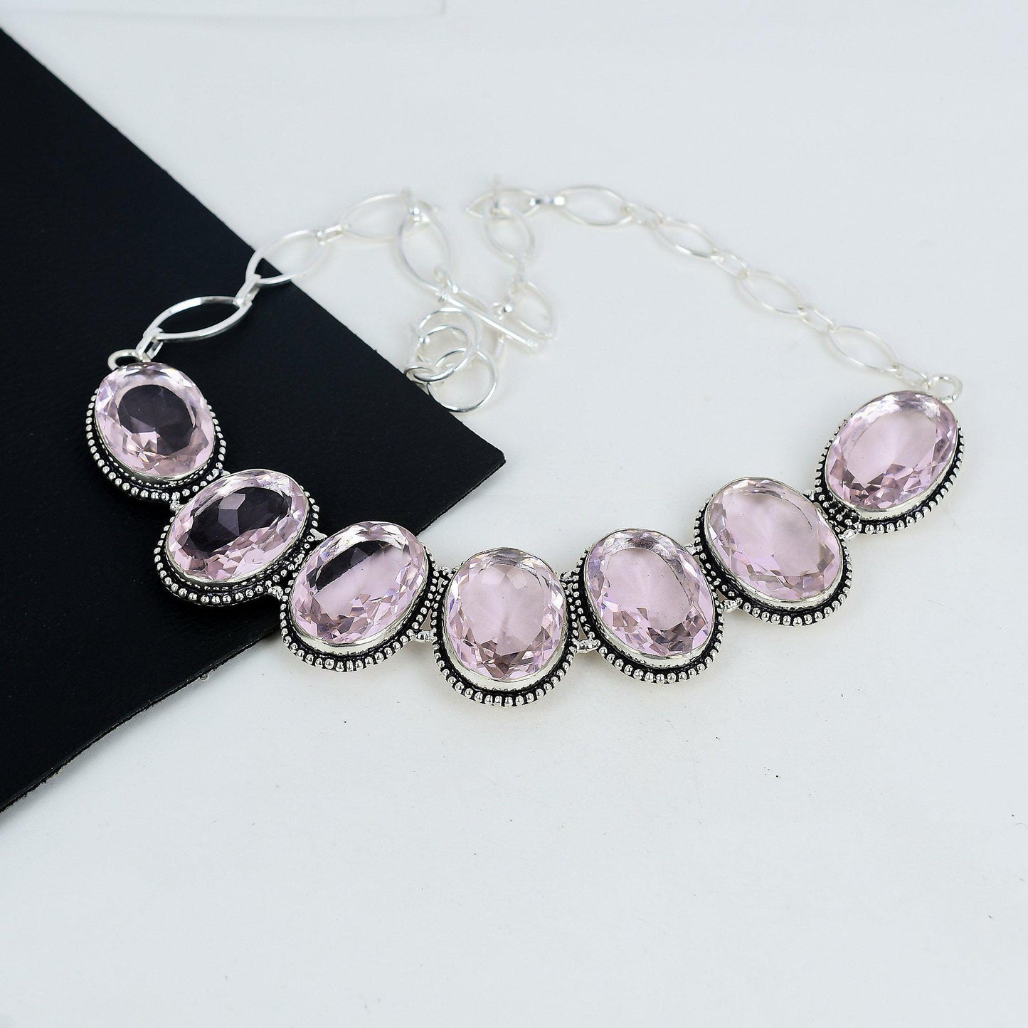 Pink Kunzite Gemstone Necklace