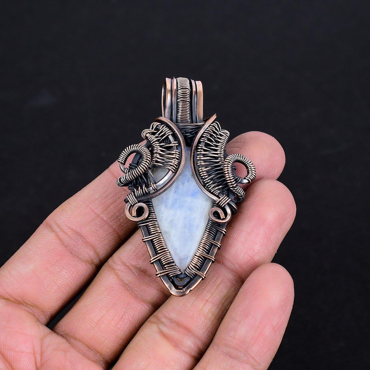 Rainbow Moonstone Gemstone Pendant