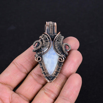 Rainbow Moonstone Gemstone Pendant