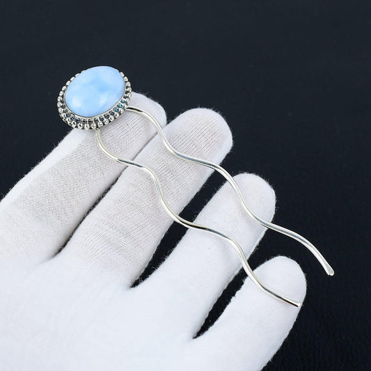 Blue Owyhee Opal Hair Pin