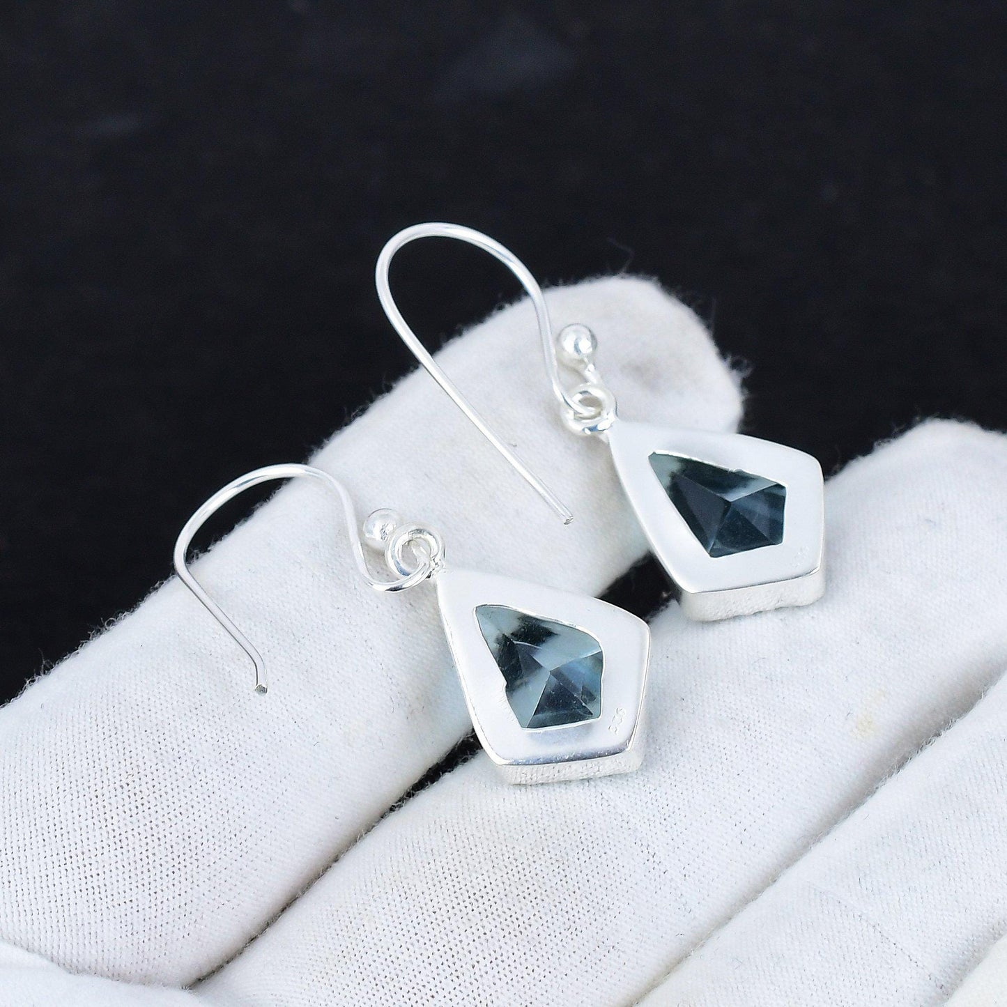 Swiss Blue Topaz Gemstone Earrings