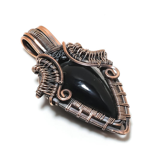 Black Obsidian Gemstone Pendant