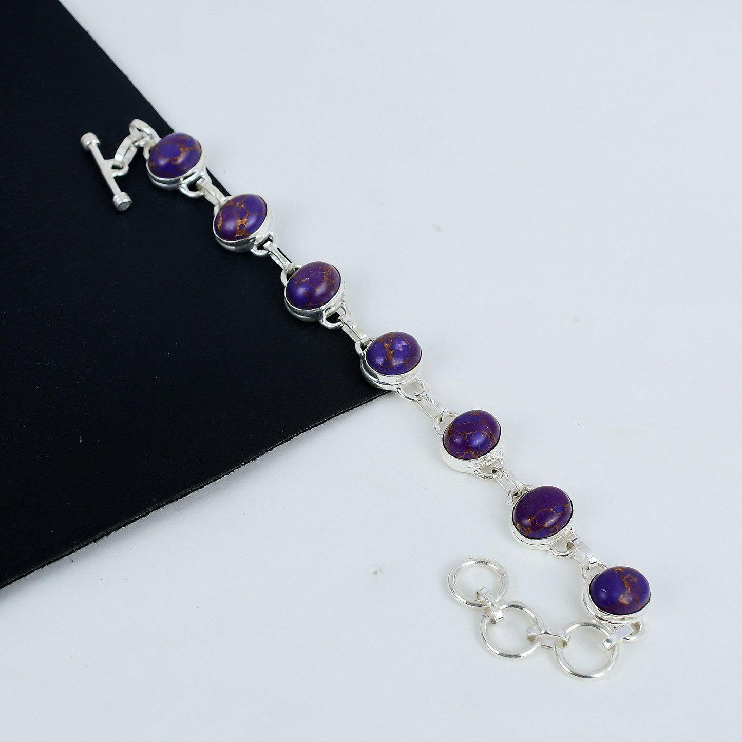 Purple Turquoise Gemstone Bracelet
