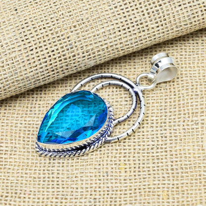 Blue Topaz Gemstone Pendant