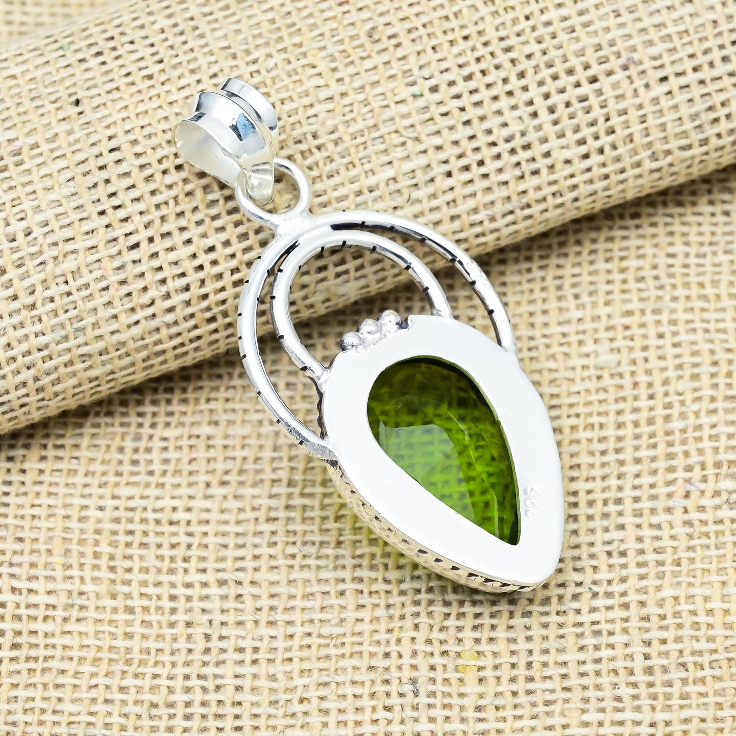 Green Peridot Gemstone Pendant