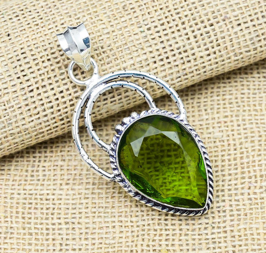 Green Peridot Gemstone Pendant