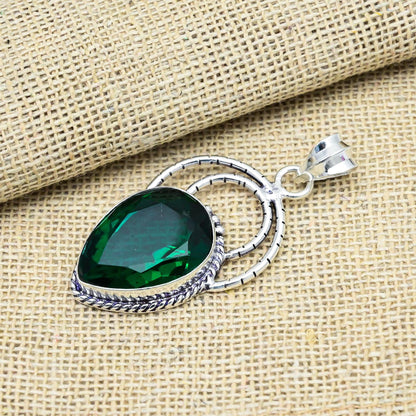 Green Chrome Diopside Gemstone Pendant