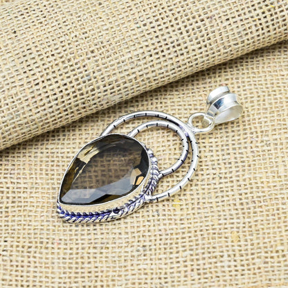 Smoky Topaz Sterling Silver Pendant