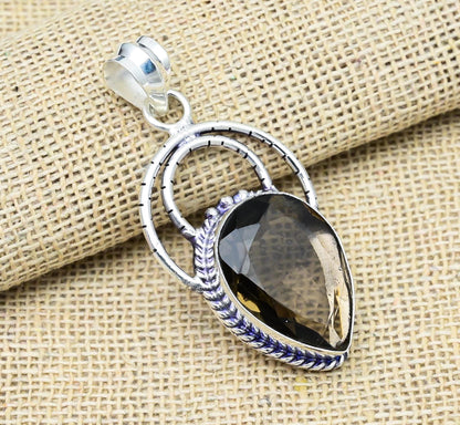 Smoky Topaz Sterling Silver Pendant