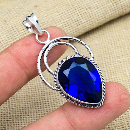 Blue Sapphire Gemstone Pendant
