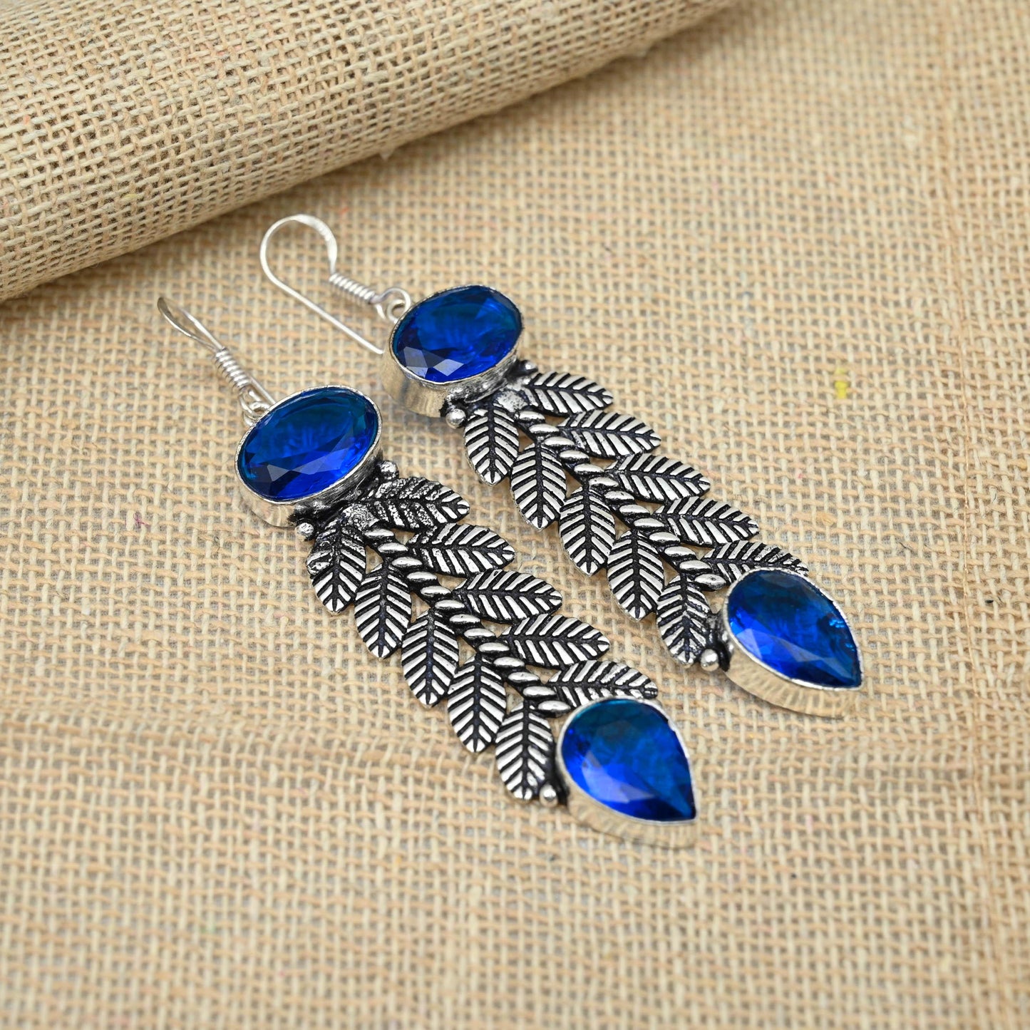 Blue Tanzanite Sterling Silver Earrings