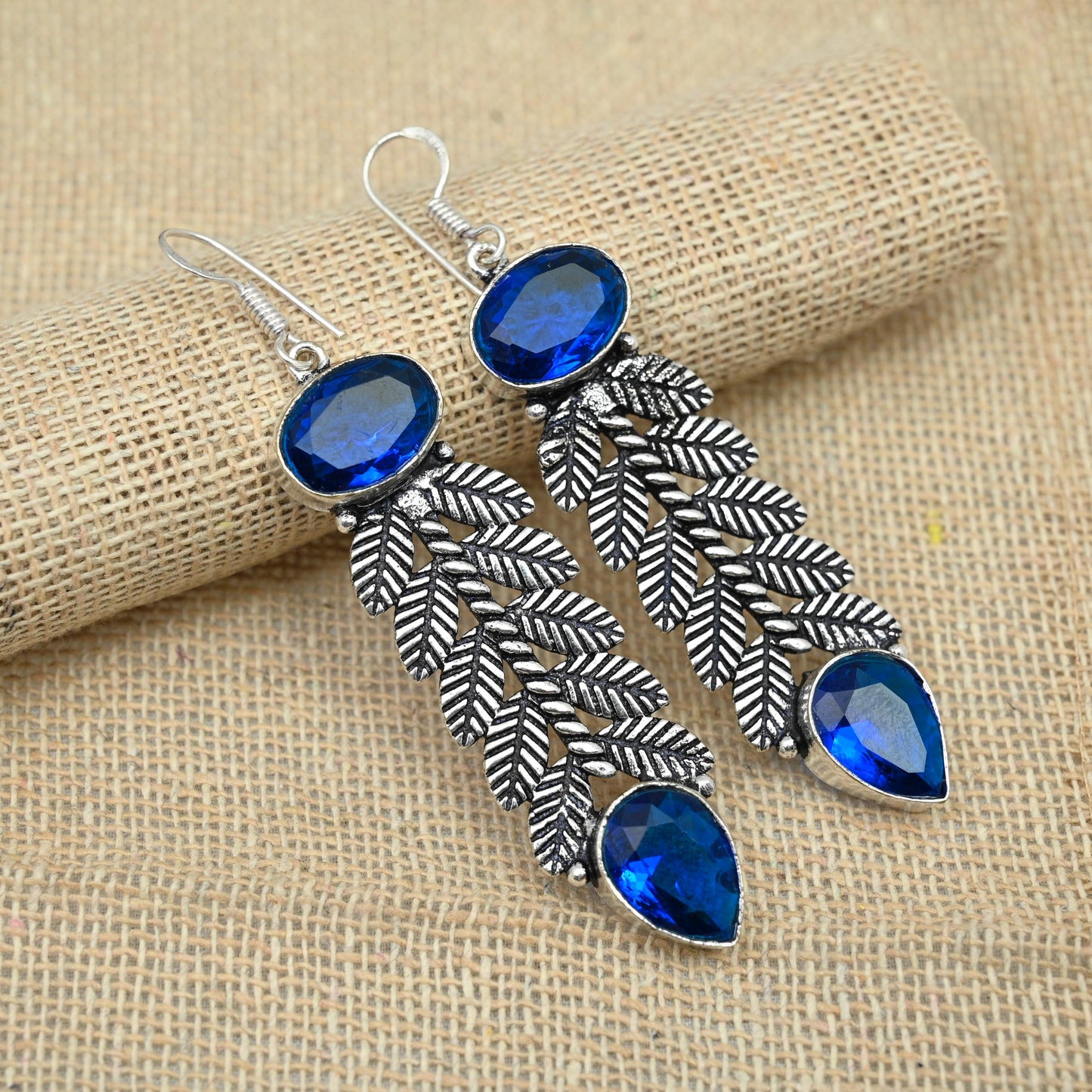 Blue Tanzanite Sterling Silver Earrings