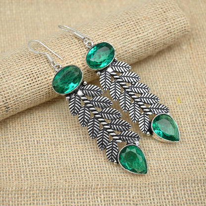 Blue Indicolite Sterling Silver Earrings