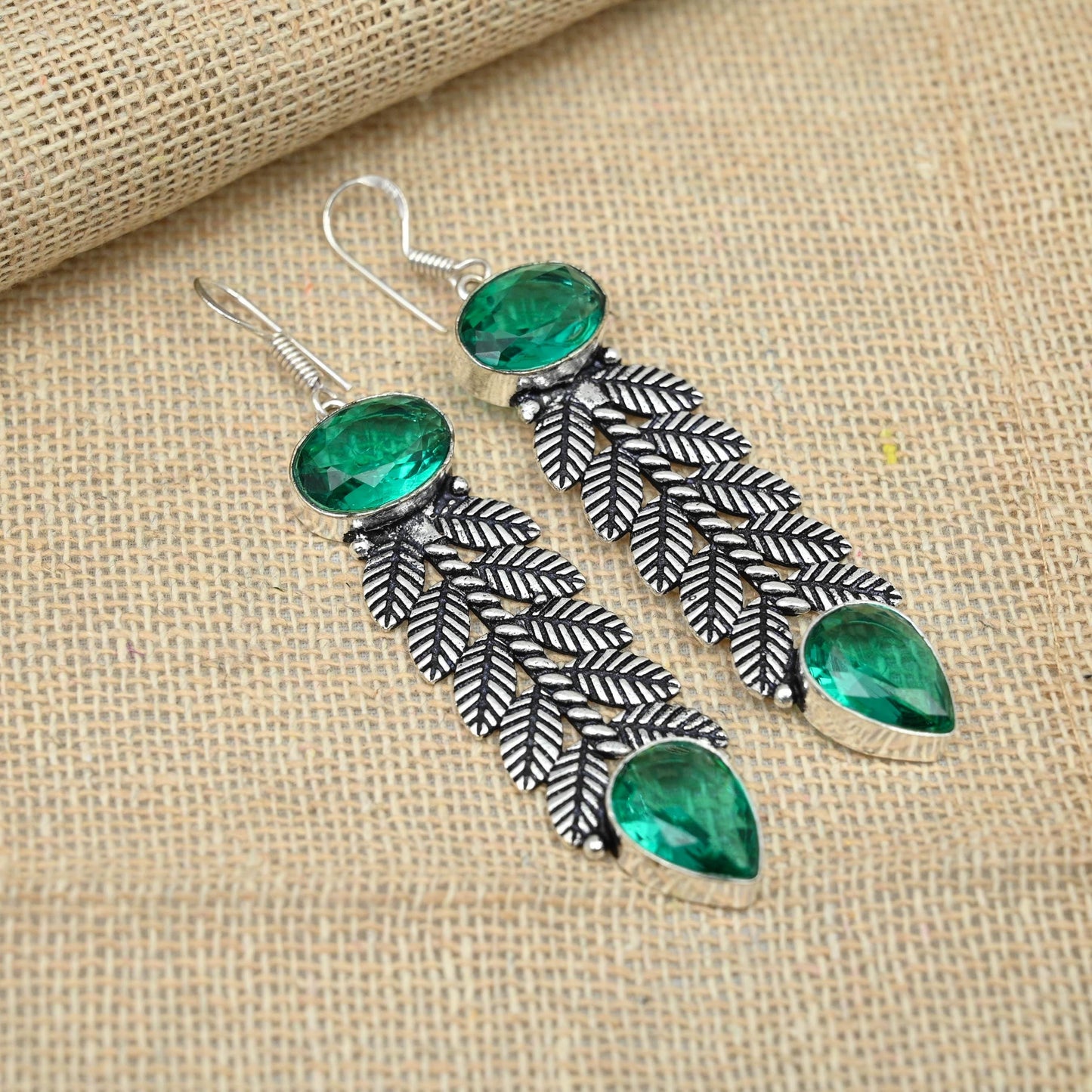 Blue Indicolite Sterling Silver Earrings
