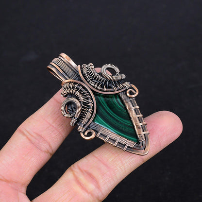 Green Malachite Gemstone Pendant