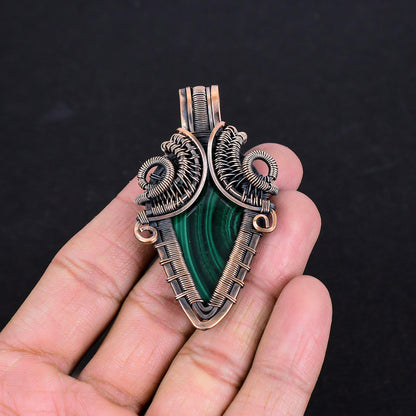 Green Malachite Gemstone Pendant
