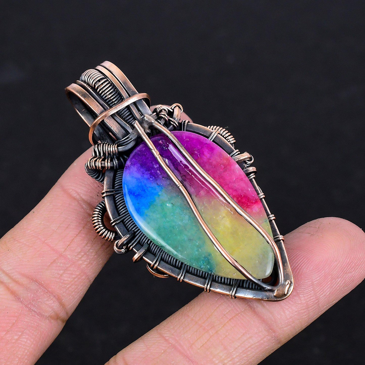 Rainbow Solar Quartz Gemstone Pendant