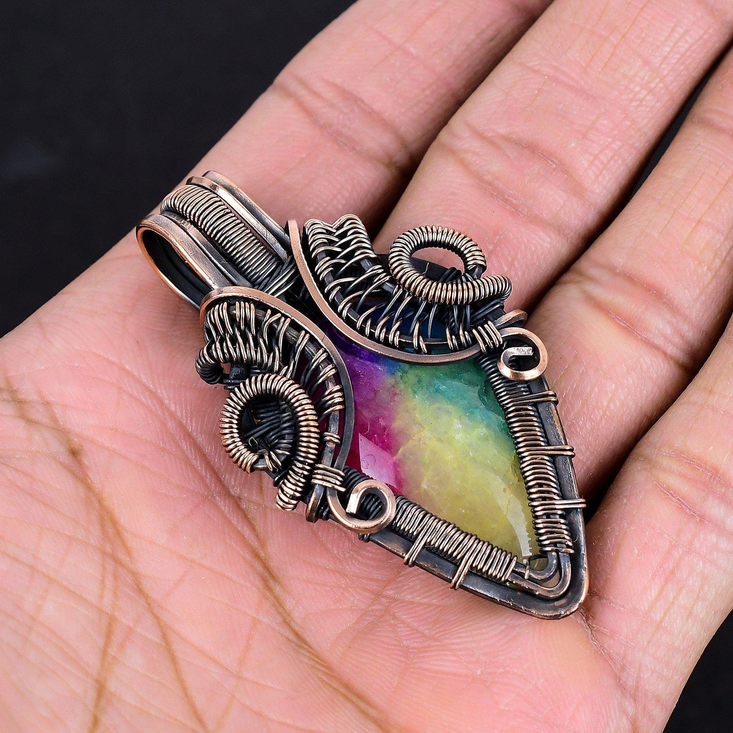 Rainbow Solar Quartz Gemstone Pendant