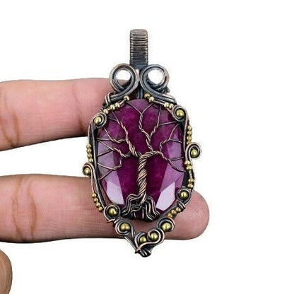 Kashmir Red Ruby Gemstone Pendant